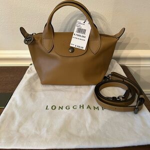 Longchamp Le Pliage XTRA XS tote w/crossbody TOBACCO